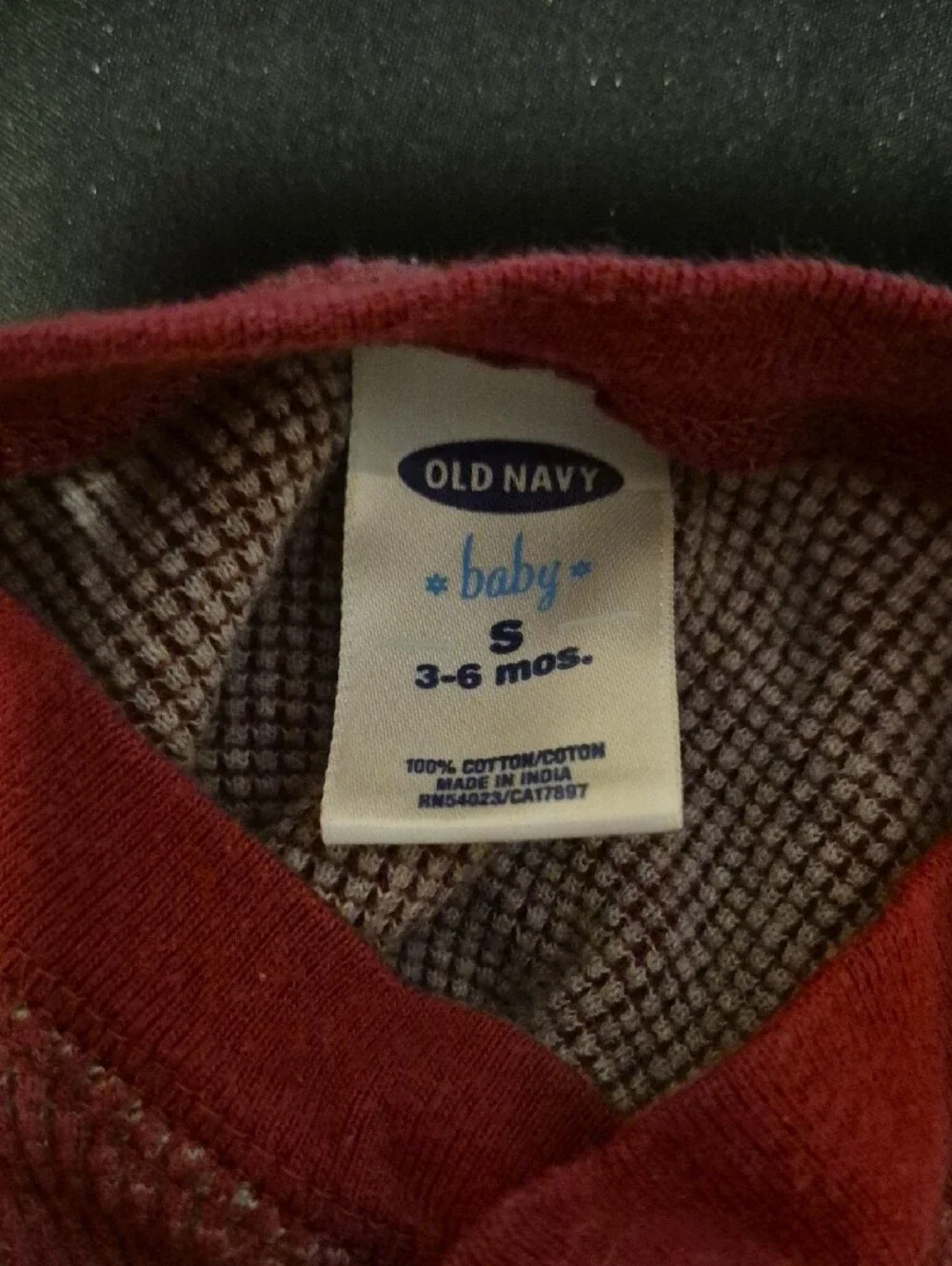Old Navy Burgundy Waffle Henley Bodysuit